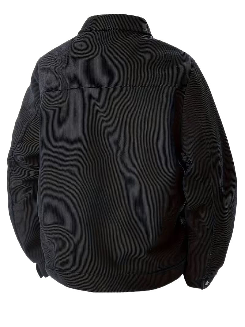 Waldemar | Męska kurtka sztruksowa z klasycznym kołnierzem, swobodna koszula wierzchnia (overshirt) | Rokishi