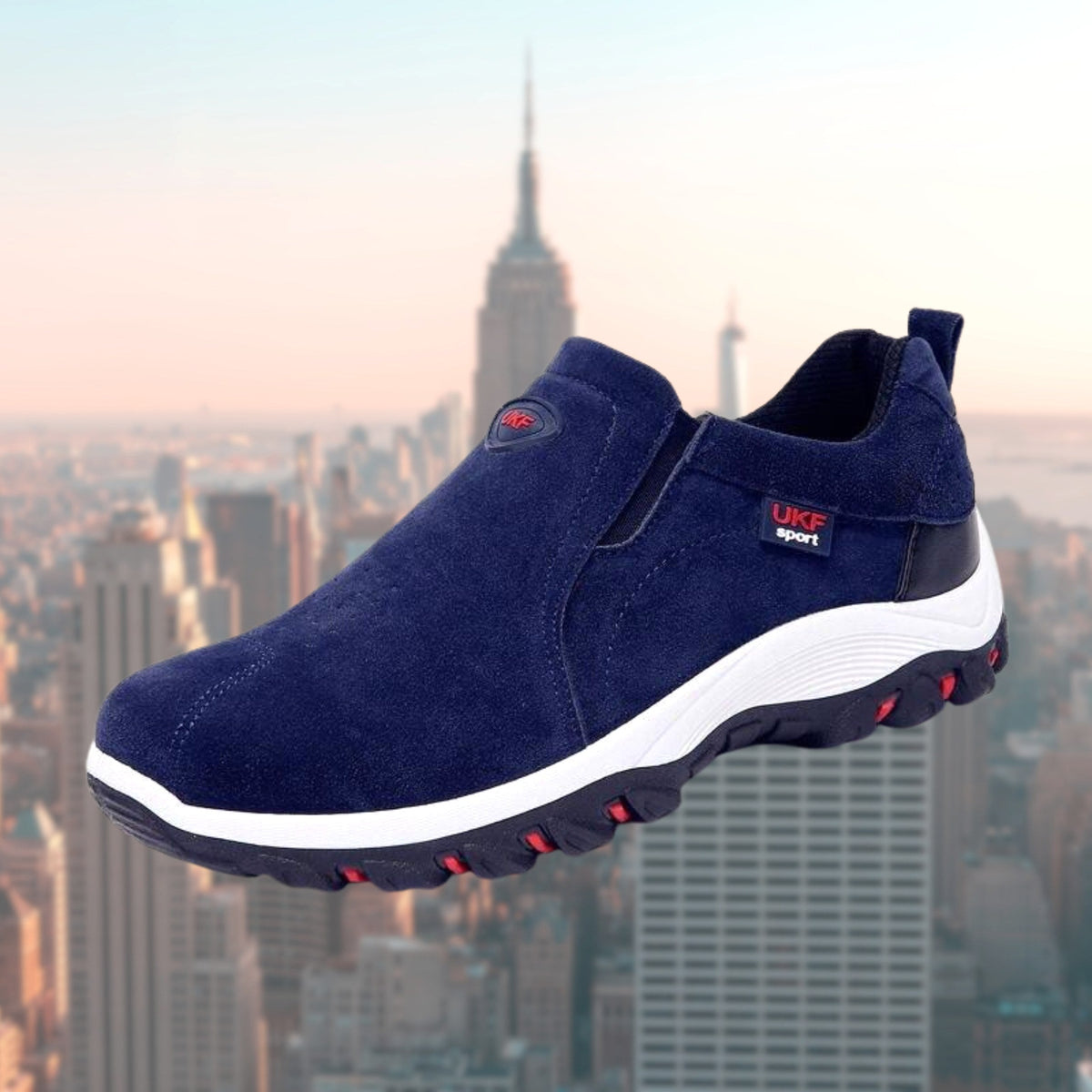 Jan | Męskie buty typu slip-on z amortyzacją, ergonomiczne buty do chodzenia | Rokishi | Brązowy