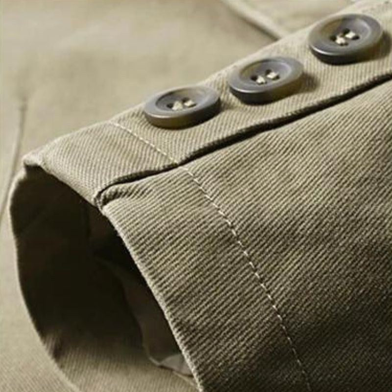 Zenon | Męski swobodny, lekki blazer, elegancki blazer o dopasowanym kroju | Rokishi | Khaki
