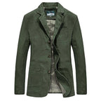Zenon | Męski swobodny, lekki blazer, elegancki blazer o dopasowanym kroju | Rokishi | Czarny