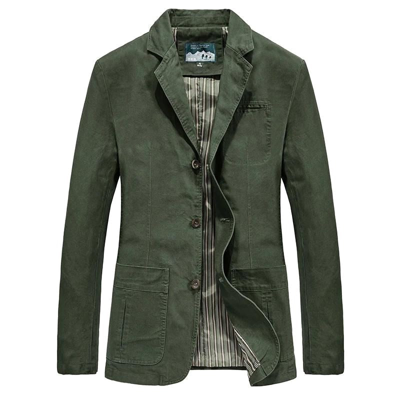 Zenon | Męski swobodny, lekki blazer, elegancki blazer o dopasowanym kroju | Rokishi | Czarny