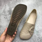 Marcelina | Damskie wspierające buty skórzane, skórzane buty wsuwane | Rokishi | Czarny
