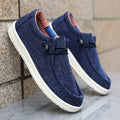 Roch | Męskie loafersy z płótna z elastycznym sznurowaniem, lekkie buty typu slip-on | Rokishi | Granatowy