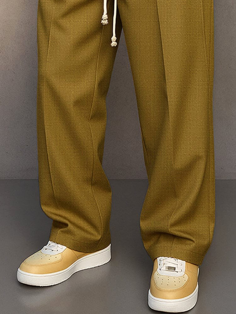 Adam | Męskie spodnie o prostym kroju, nowoczesne spodnie jogger | Rokishi | Khaki