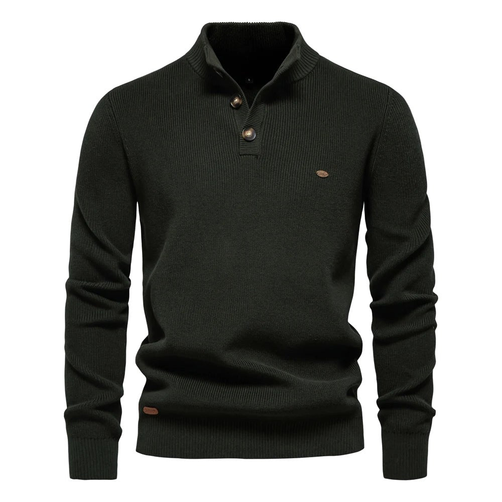 Kacper | Męski sweter bawełniany o klasycznym kroju, elegancki męski sweter | Rokishi | Jasnoszary