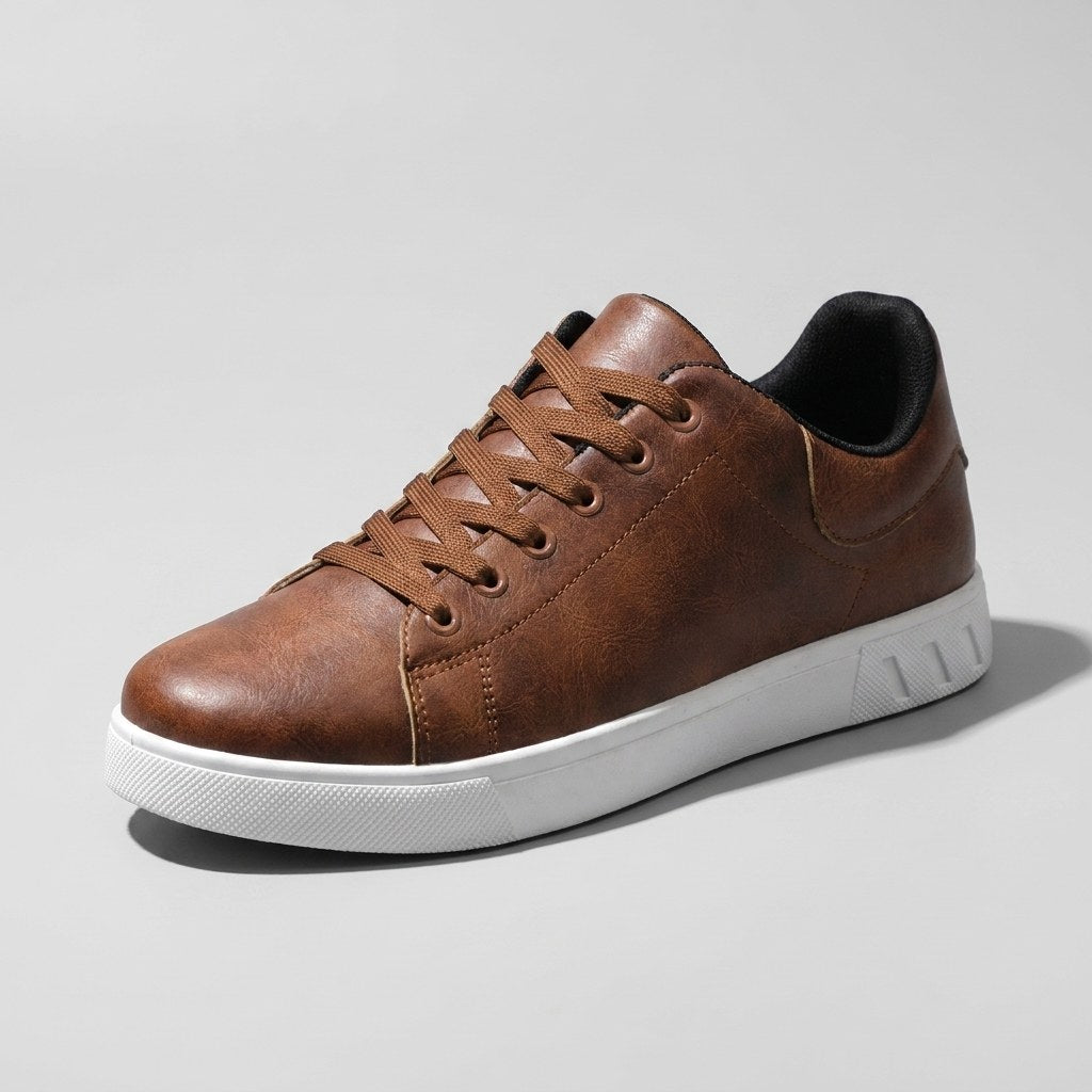 Kacper | Męskie sneakersy o niskim profilu, sznurowane, z zaokrąglonym noskiem | Rokishi