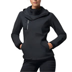 Danuta | Damska wodoodporna kurtka softshell, wiatroszczelny płaszcz sportowy | Rokishi | Czarny