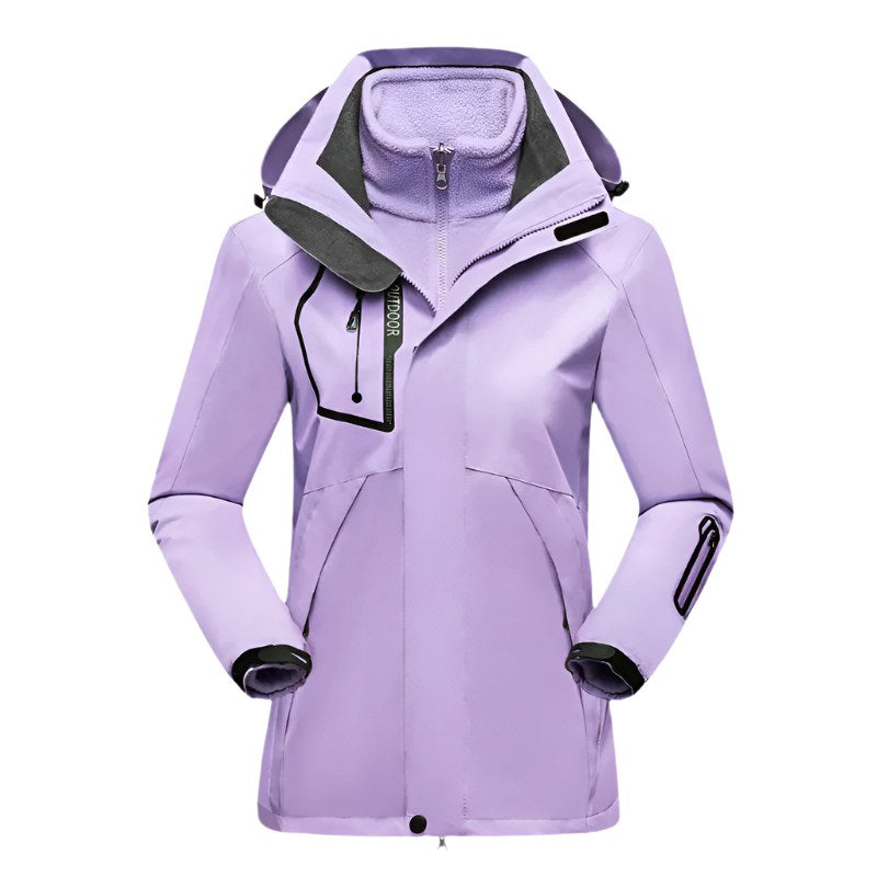 Danuta | Damska wodoodporna kurtka softshell, wiatroszczelny płaszcz sportowy | Rokishi | Różowy