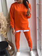 Jagoda | Damski oversize'owy dwuczęściowy komplet dresowy, zwężane spodnie jogger | Rokishi | Szary