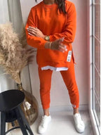 Jagoda | Damski oversize'owy dwuczęściowy komplet dresowy, zwężane spodnie jogger | Rokishi | Szary