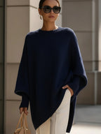 Monika | Damski oversize'owy sweter, sweter z miękkim splywem | Rokishi | Karmelowy
