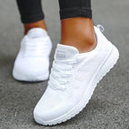 Liliana | Damskie ortopedyczne sneakersy ze wspierającą podeszwą, wygodne sneakersy trekkingowe | Rokishi | Biały