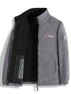 Marcin | Męska bluza polarowa z kołnierzem, bluza polarowa outdoorowa | Rokishi | Czerwony