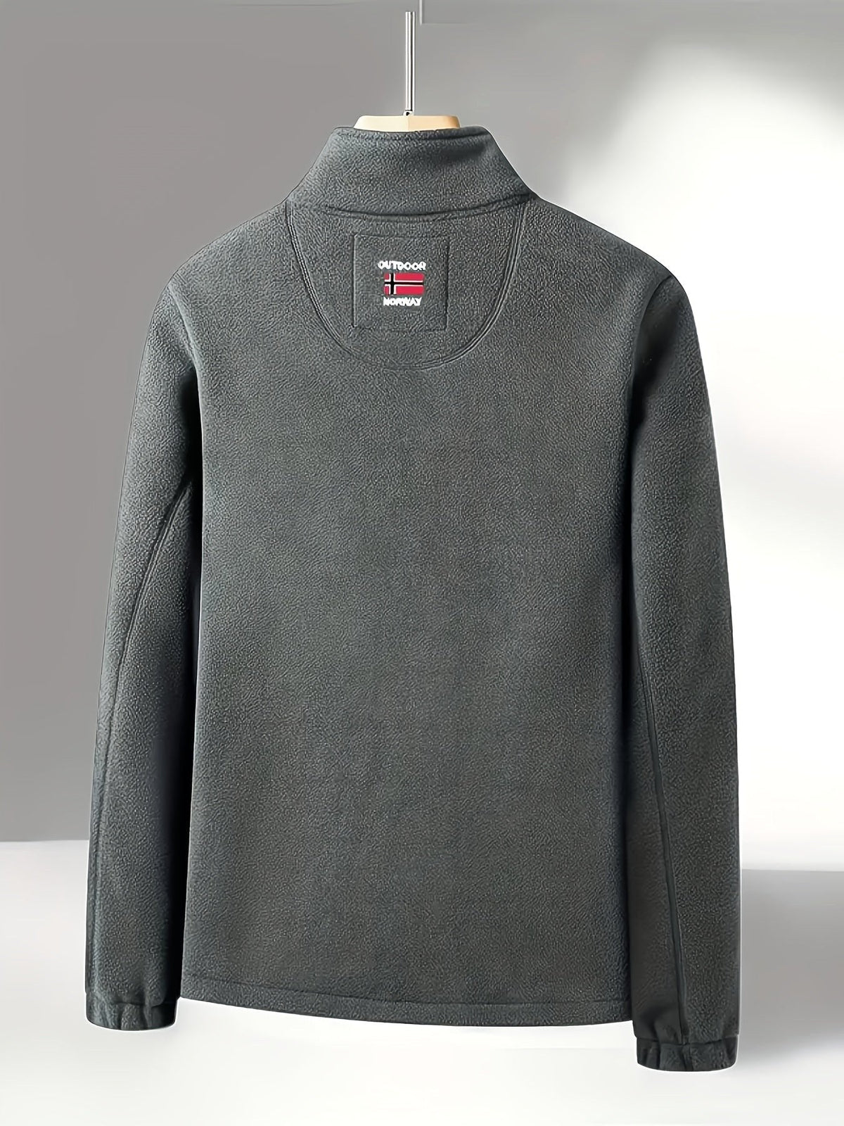 Marcin | Męska bluza polarowa z kołnierzem, bluza polarowa outdoorowa | Rokishi | Czerwony