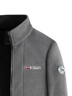 Marcin | Męska bluza polarowa z kołnierzem, bluza polarowa outdoorowa | Rokishi | Khaki