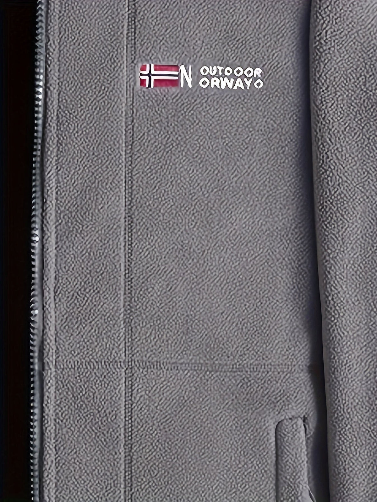 Marcin | Męska bluza polarowa z kołnierzem, bluza polarowa outdoorowa | Rokishi | Khaki
