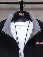 Marcin | Męska bluza polarowa z kołnierzem, bluza polarowa outdoorowa | Rokishi | Szary