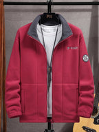 Marcin | Męska bluza polarowa z kołnierzem, bluza polarowa outdoorowa | Rokishi | Czarny