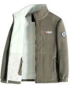 Marcin | Męska bluza polarowa z kołnierzem, bluza polarowa outdoorowa | Rokishi | Ciemny niebieski