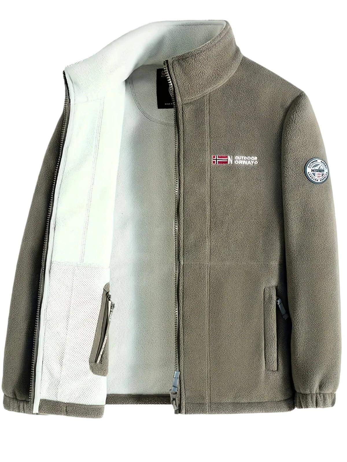 Marcin | Męska bluza polarowa z kołnierzem, bluza polarowa outdoorowa | Rokishi | Ciemny niebieski