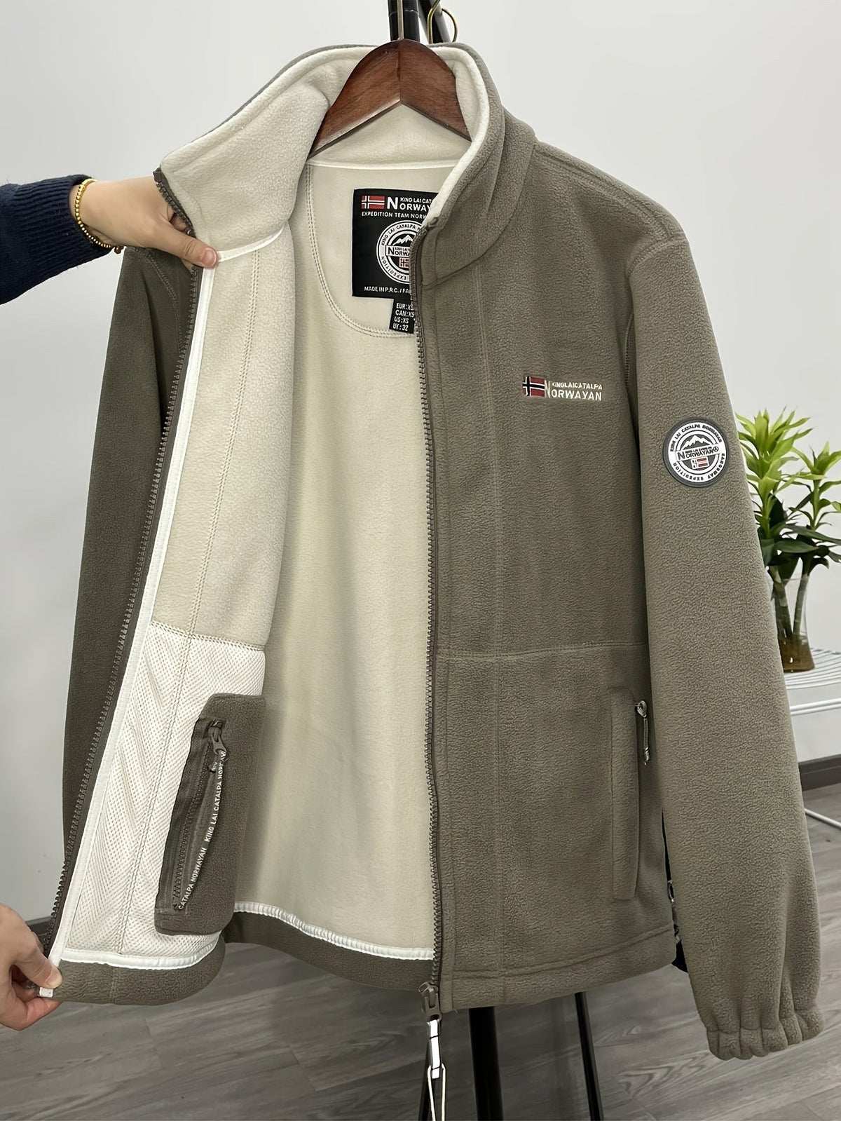 Marcin | Męska bluza polarowa z kołnierzem, bluza polarowa outdoorowa | Rokishi | Ciemny niebieski