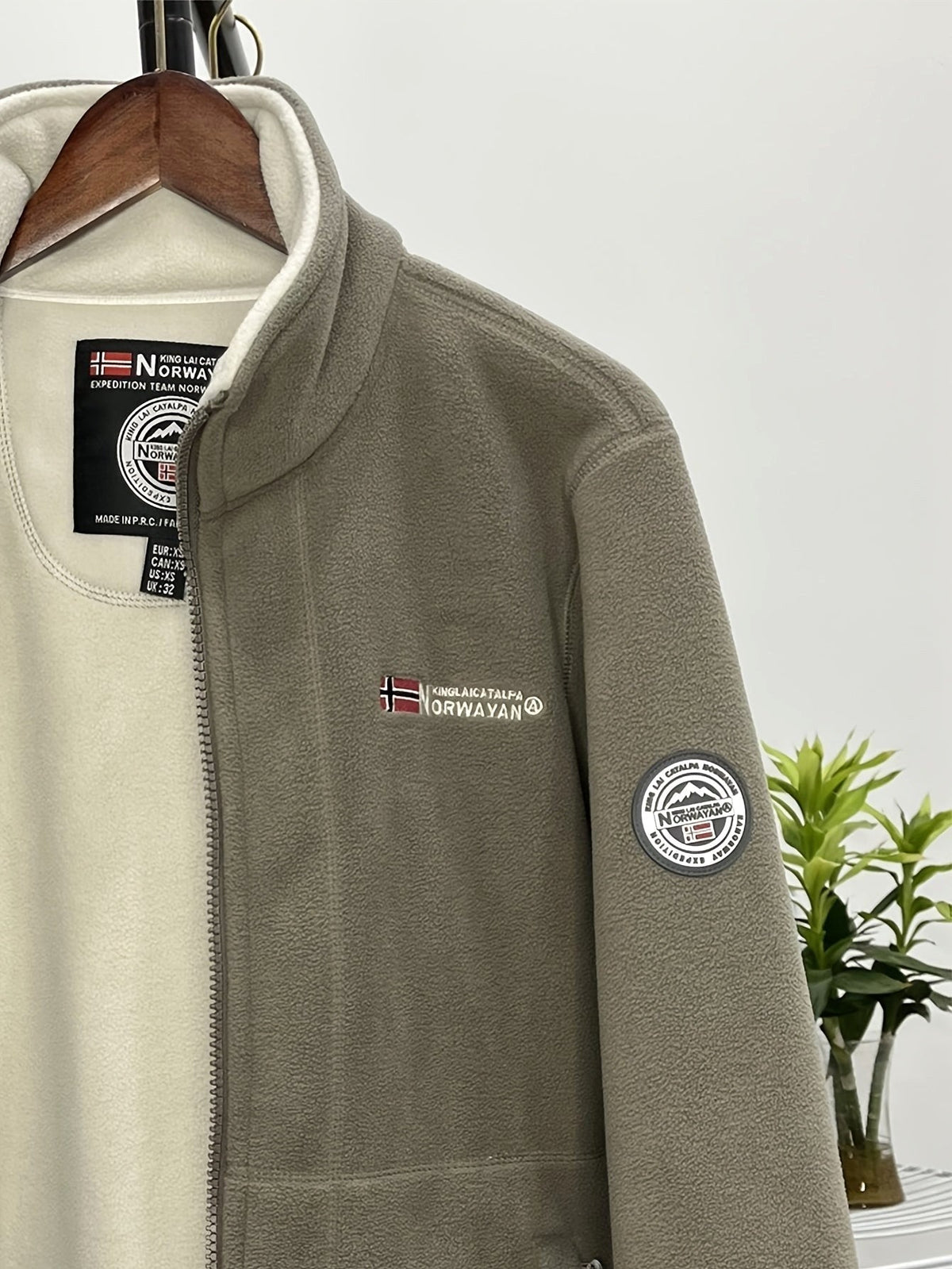 Marcin | Męska bluza polarowa z kołnierzem, bluza polarowa outdoorowa | Rokishi | Czerwony