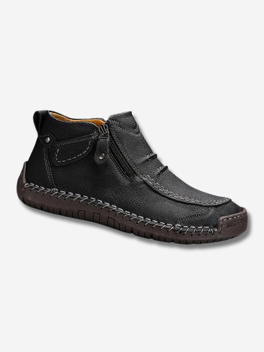 Natan | Męskie ortopedyczne buty trekkingowe, wspierające buty na co dzień | Rokishi | Czarny