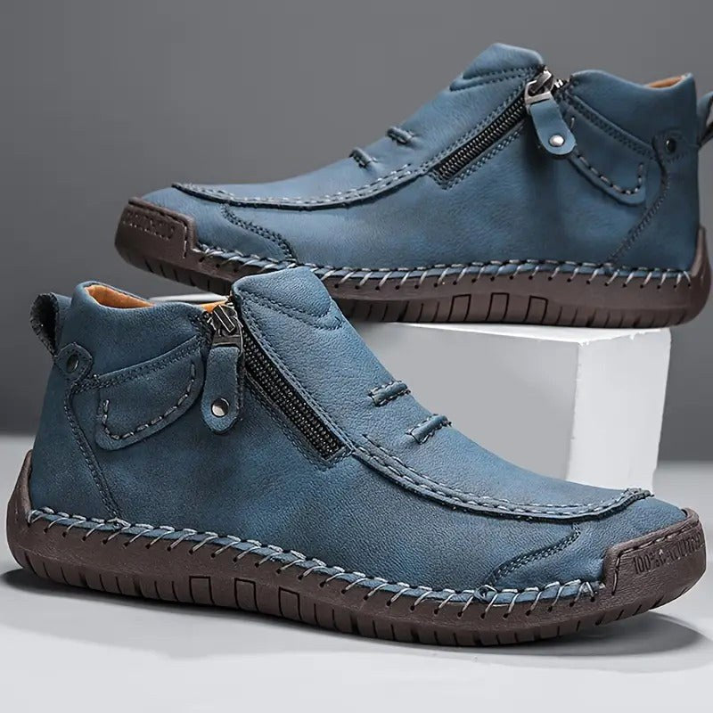 Natan | Męskie ortopedyczne buty trekkingowe, wspierające buty na co dzień | Rokishi | Czarny