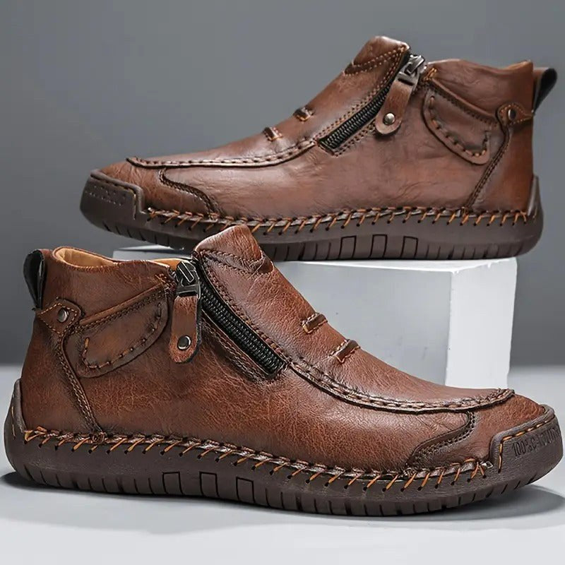 Natan | Męskie ortopedyczne buty trekkingowe, wspierające buty na co dzień | Rokishi | Czarny