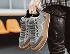 Fabian | Męskie sneakersy sznurowane z pikowaną cholewką i masywną podeszwą | Rokishi