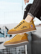 Fabian | Męskie sneakersy sznurowane z pikowaną cholewką i masywną podeszwą | Rokishi