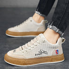 Fabian | Męskie sneakersy sznurowane z pikowaną cholewką i masywną podeszwą | Rokishi