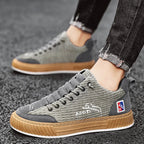 Fabian | Męskie sneakersy sznurowane z pikowaną cholewką i masywną podeszwą | Rokishi