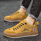 Fabian | Męskie sneakersy sznurowane z pikowaną cholewką i masywną podeszwą | Rokishi