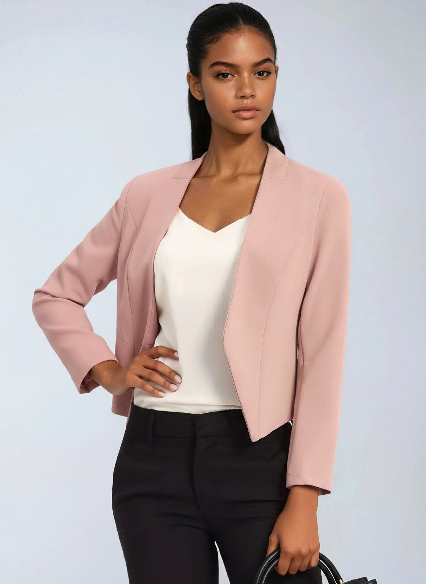 Eliza | Damski żakiet z otwartym przodem, krótka elegancka kurtka | Rokishi
