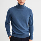 Adrian | Męski sweter z kaszmiru z golfem, ponadczasowy model dzianinowy | Rokishi