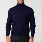 Adrian | Męski sweter z kaszmiru z golfem, ponadczasowy model dzianinowy | Rokishi