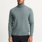Adrian | Męski sweter z kaszmiru z golfem, ponadczasowy model dzianinowy | Rokishi