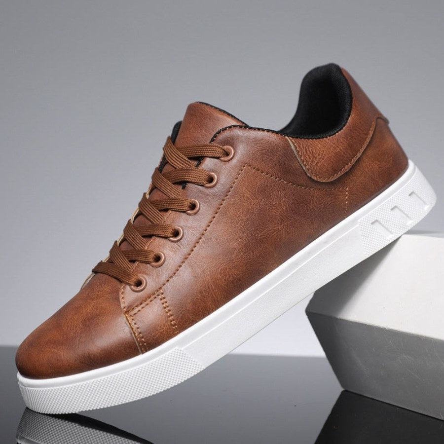 Emil | Męskie sznurowane sneakersy, niskie buty ortopedyczne | Rokishi | Czarny