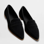 Olga | Damskie zamszowe loafersy, wyściełane buty codzienne | Rokishi | Khaki