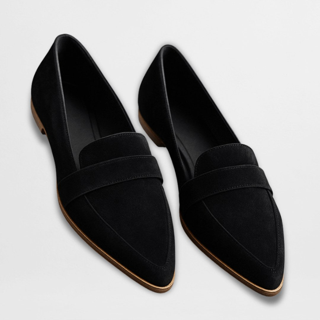 Olga | Damskie zamszowe loafersy, wyściełane buty codzienne | Rokishi | Khaki