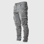 Edward | Męskie jeansy casualowe Ultra-Stretch, wąsko krojone jeansy | Rokishi | Niebieski