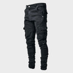 Edward | Męskie jeansy casualowe Ultra-Stretch, wąsko krojone jeansy | Rokishi | Niebieski