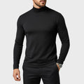Rafał | Męski sweter z golfem o smukłym kroju, elegancki sweter jesienny | Rokishi | Czarny