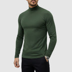 Rafał | Męski sweter z golfem o smukłym kroju, elegancki sweter jesienny | Rokishi | Czarny