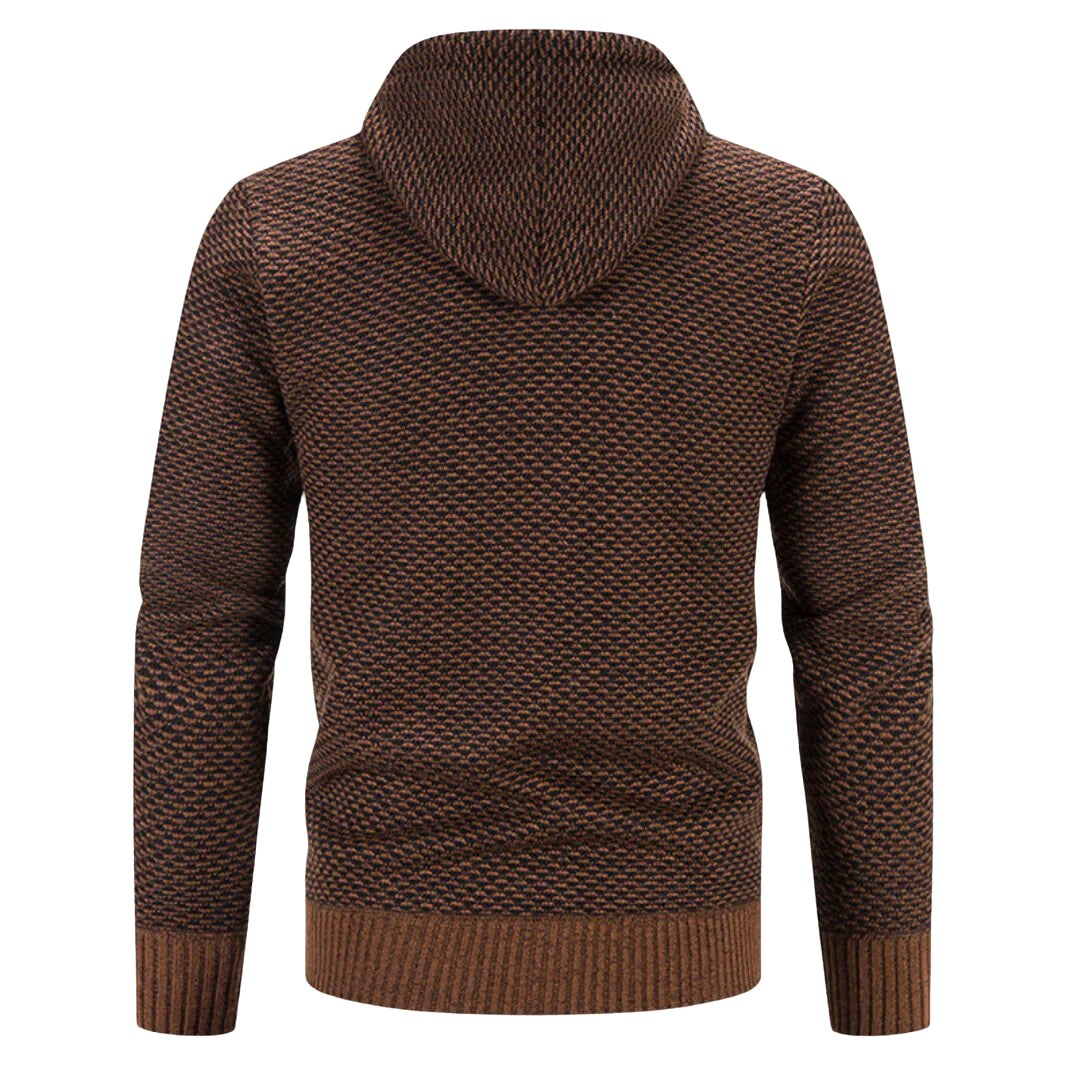 Franciszek | Męska bluza premium z kapturem, elegancka bluza z kapturem | Rokishi | Brązowy
