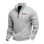 Aleksander | Męska bluza polarowa, casualowa męska bluza | Rokishi | Beżowy