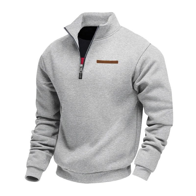 Aleksander | Męska bluza polarowa, casualowa męska bluza | Rokishi | Beżowy