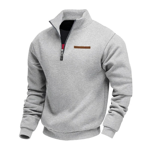 Aleksander | Męska bluza polarowa, casualowa męska bluza | Rokishi | Beżowy
