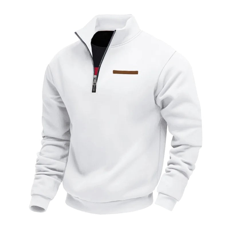 Aleksander | Męska bluza polarowa, casualowa męska bluza | Rokishi | Beżowy